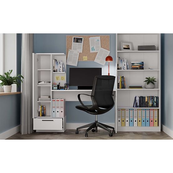 Set Desk + Shelf COSMO WHITE