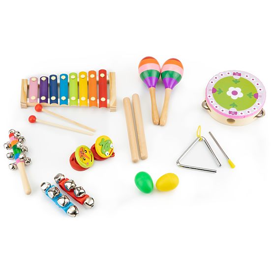Set of 14 musical instruments