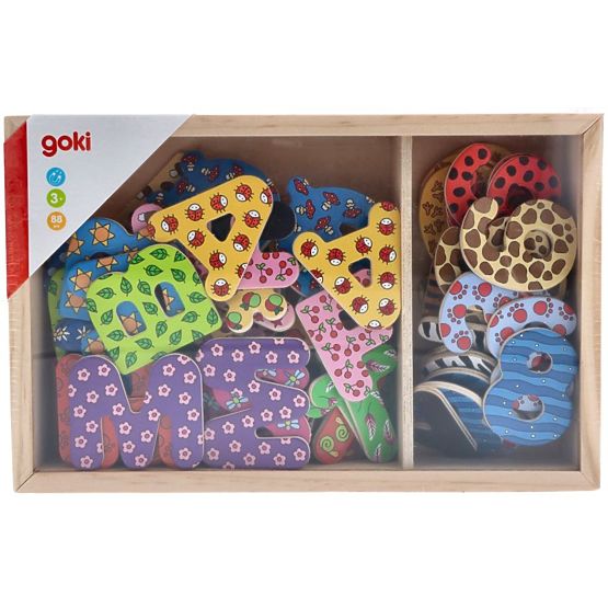 Set of magnetic numbers and letters