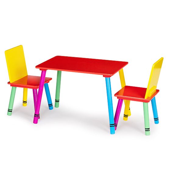 Set of table and chairs - colors of the rainbow