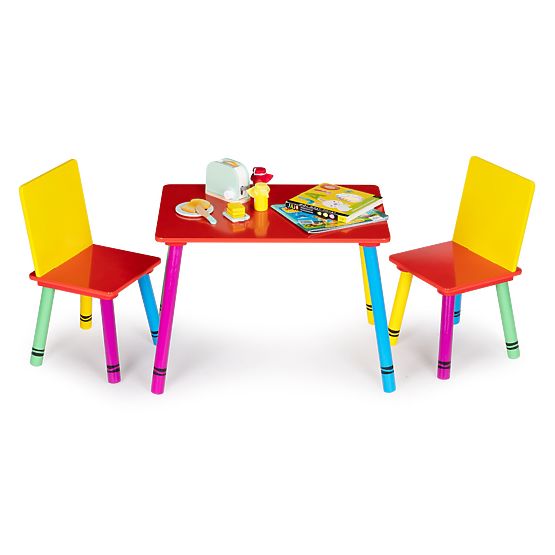 Set of table and chairs - colors of the rainbow