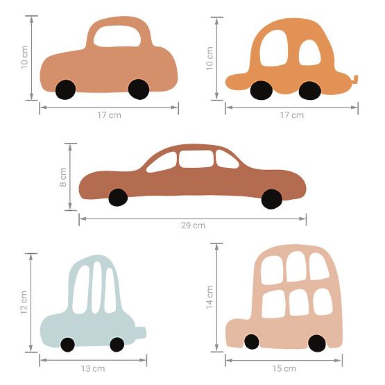 Set of wall stickers - Cars