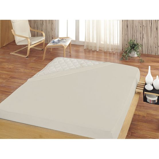 Sheet made of cotton microplush - natural