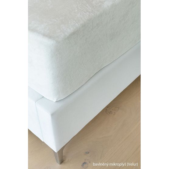 Sheet made of cotton microplush - natural