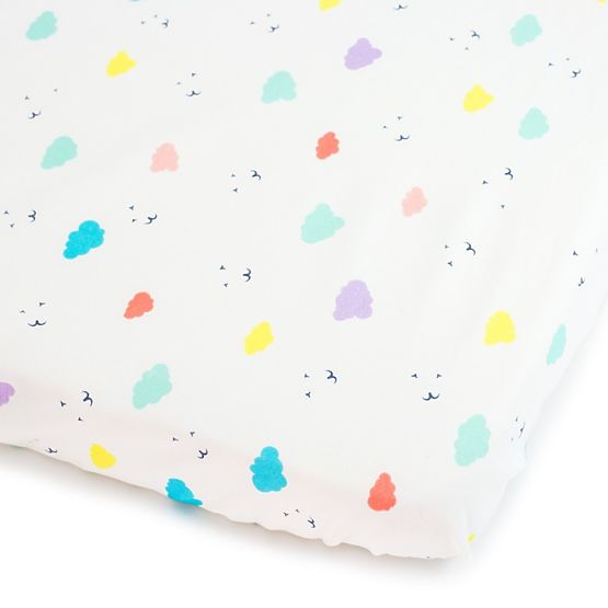 Sheet with a rubber band - Colorful clouds