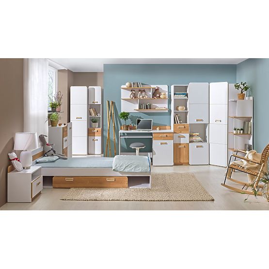 Shelf L8 - white / oak nash