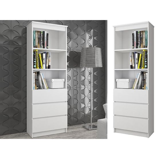 SHELF R60 3DR 2SH CLP PK WHITE