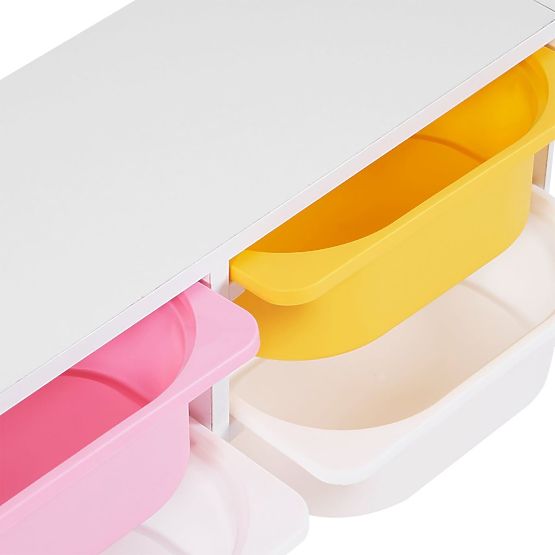 Shelf with Storage Boxes Explorer - Blue / Pink / Yellow