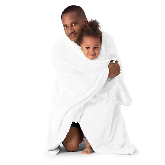 SHLEEPY Blanket White Jacquard Embossed Classic Style 170x210