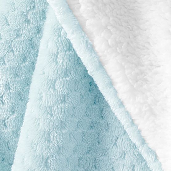 SHLEEPY Blue Blanket with Jacquard Pattern Classic Style 130x180