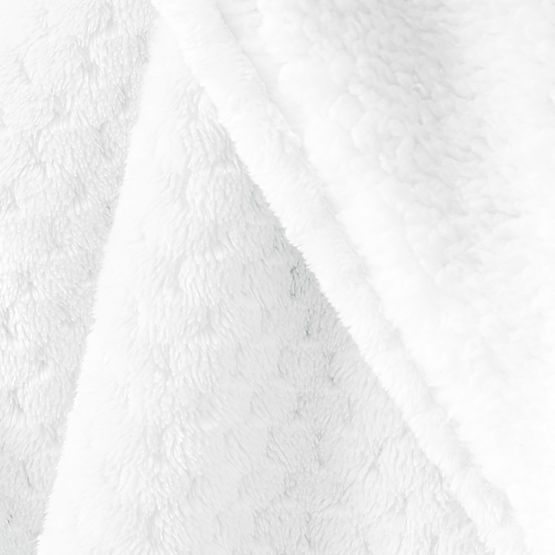 SHLEEPY White Jacquard Relief Classic Style Blanket 220x240