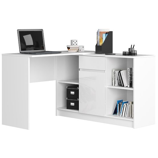 SIDEBOARD B-17 120 cm 1 DRAWER 1 DOOR PK WHITE / WHITE GLOSS