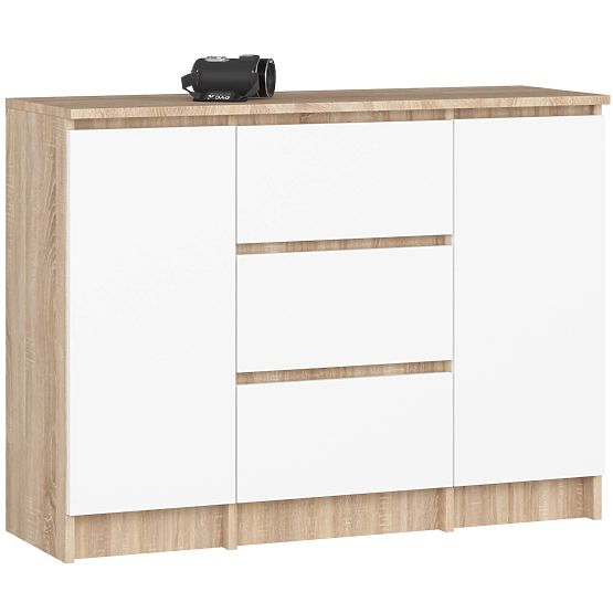 SIDEBOARD K100 2D 3DR OAK SONOMA / WHITE