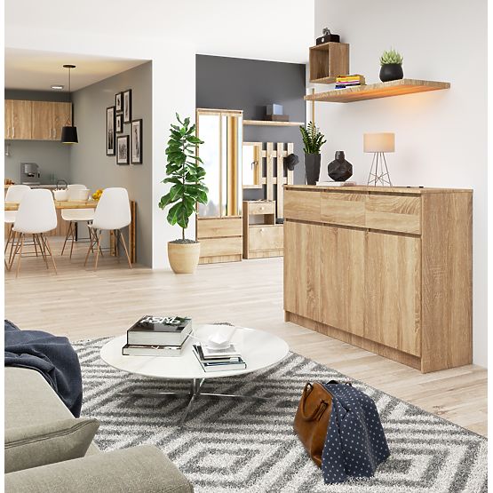 SIDEBOARD K140 3D 3SZ CLP PK OAK SONOMA