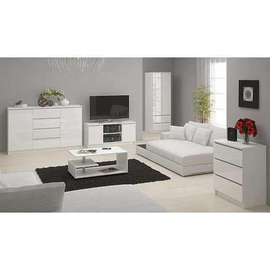 SIDEBOARD K160 2D 4DR CLP PK WHITE GLOSS