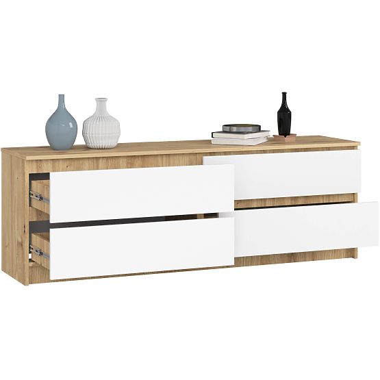 SIDEBOARD K160 4DR CLP PK ARTISAN OAK / WHITE