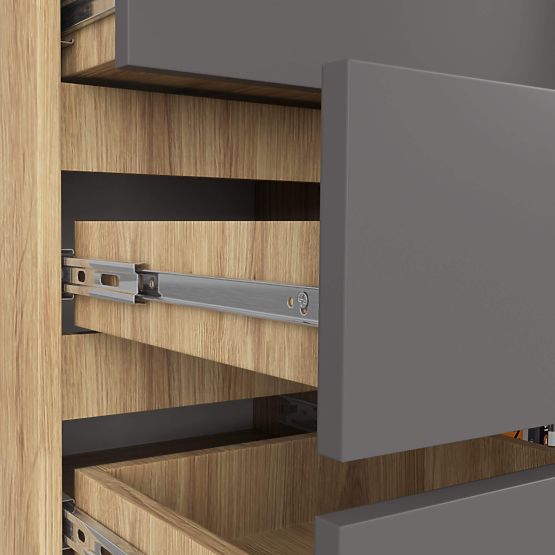 SIDEBOARD K80 1D 5DRW PK OAK ARTISAN / GRAPHITE GRAY