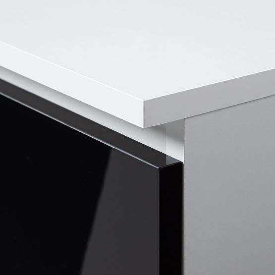 SIDEBOARD K80 2D 1SZ CLP PK BLACK GLOSS