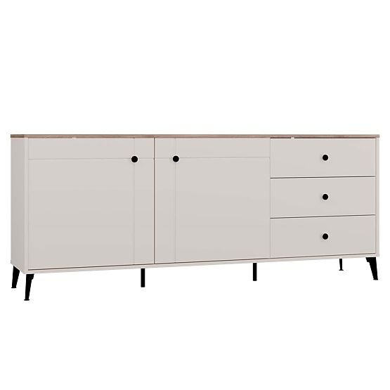 Sideboard POINT 2D3S Cashmere Beige Castello Oak Cabinet 3 Drawers 2 Doors Living Room