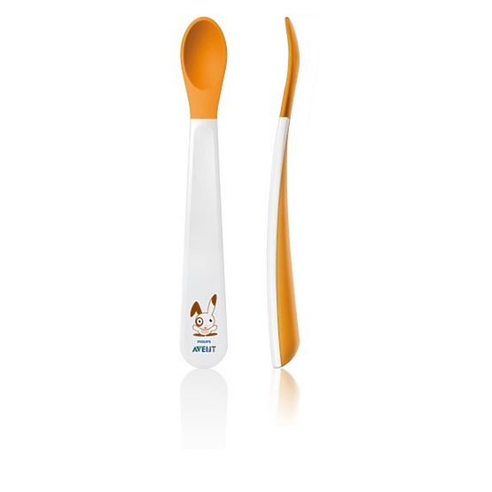 Silicone teaspoons Avent 6m+ - 2ks orange