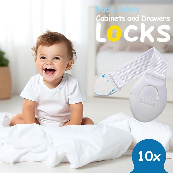 SIPO Child lock for furniture with strap - 10 pcs