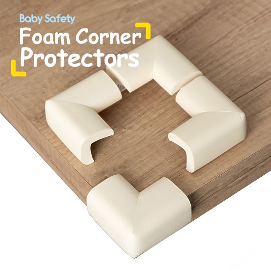 SIPO Foam protection for furniture corners, beige - 4 pcs