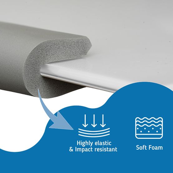 SIPO Foam tape for glass surfaces, gray - 1 pc