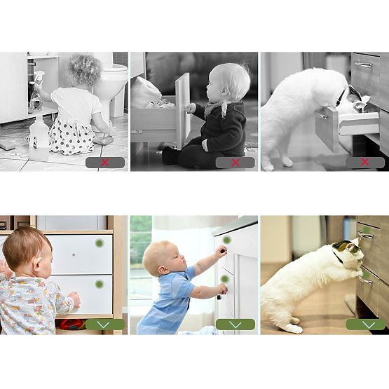 SIPO Magnetic locks for cabinets and drawers - 4 pcs