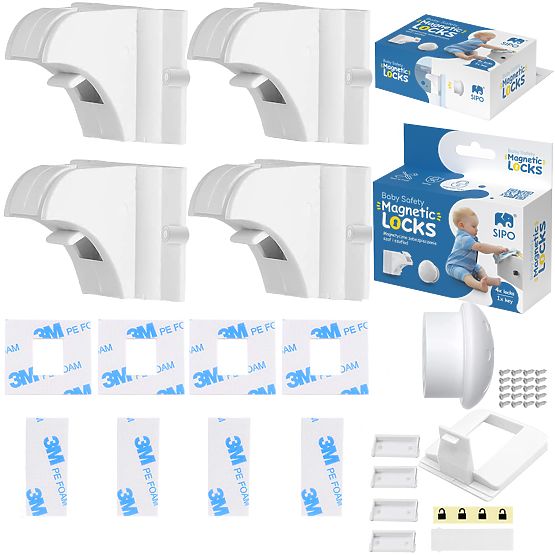 SIPO Magnetic locks for cabinets and drawers - 4 pcs