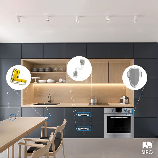 SIPO Multifunctional, smart lock for cabinets and drawers - 6 pcs