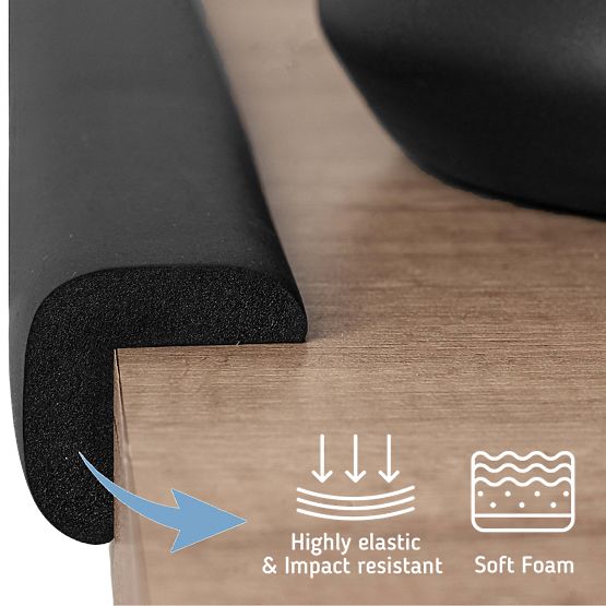 SIPO Protective tape for furniture edges, black - 1 pc