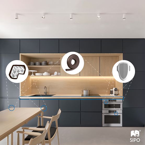 SIPO Protective tape for furniture edges, brown - 1 pc