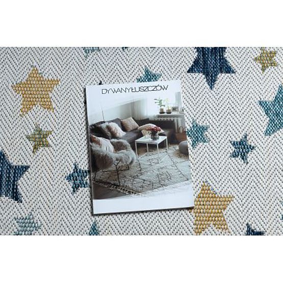 SISAL COOPER Carpet Stars 22260 Ecru / Dark Blue