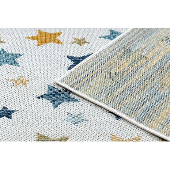 SISAL COOPER Carpet Stars 22260 Ecru / Dark Blue