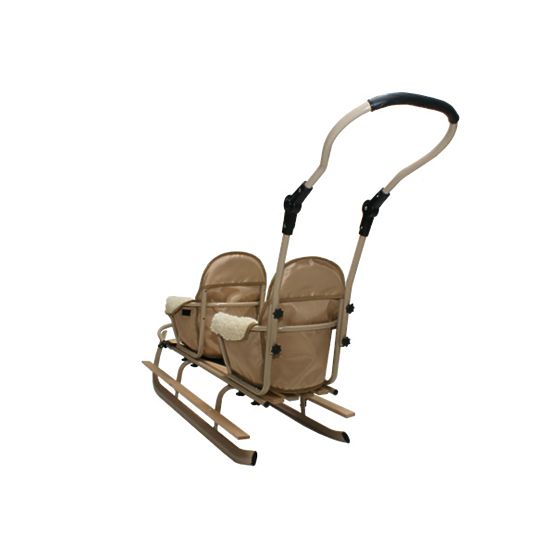 Sled for twins Duo - black seat color