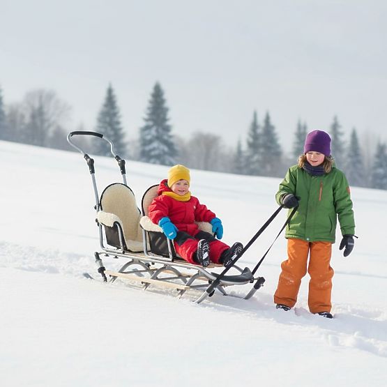 Sled for twins Duo Sport - black seat color