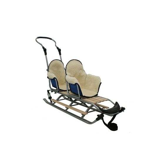 Sled for twins Duo Sport - red seat color