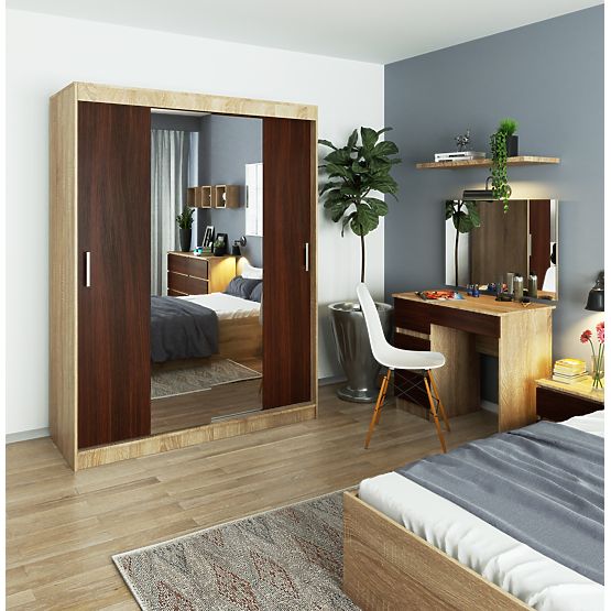 SLIDING WARDROBE 150cm CLP SONOMA / WENGE