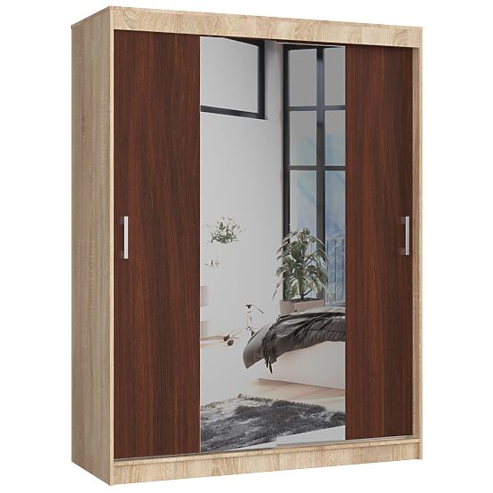 SLIDING WARDROBE 150cm CLP SONOMA / WENGE
