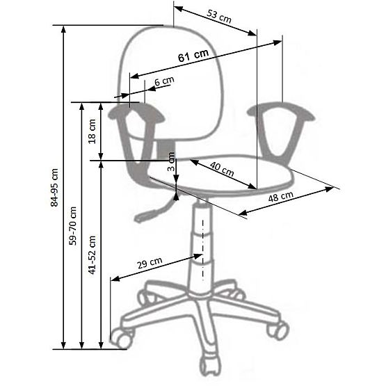 Small chair Darian - grey