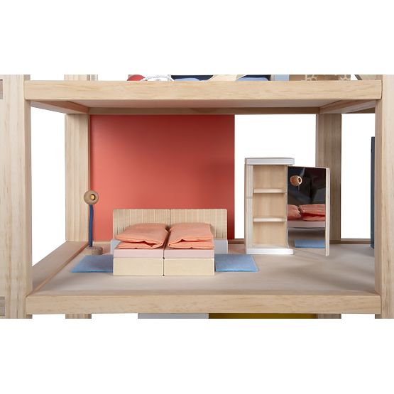 small foot Dollhouse with Furniture, Natural