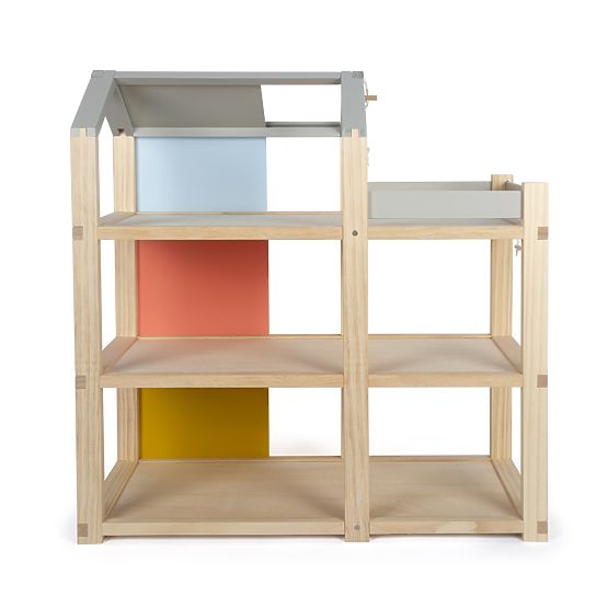 small foot Dollhouse with Furniture, Natural