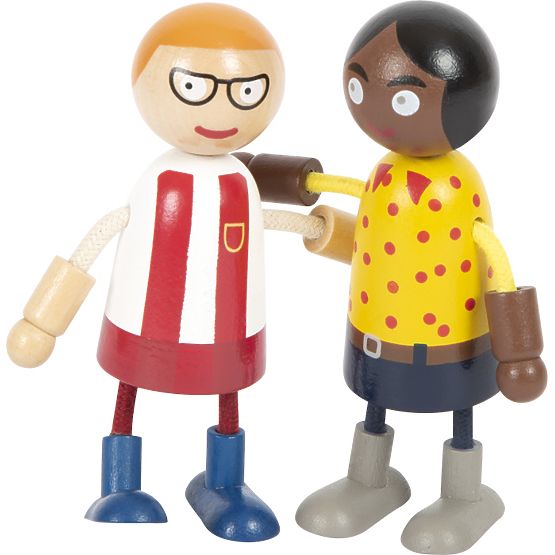 small foot Flexible Dolls Family with Child