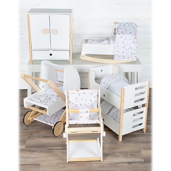 small foot Multifunctional Doll High Chair Little Button