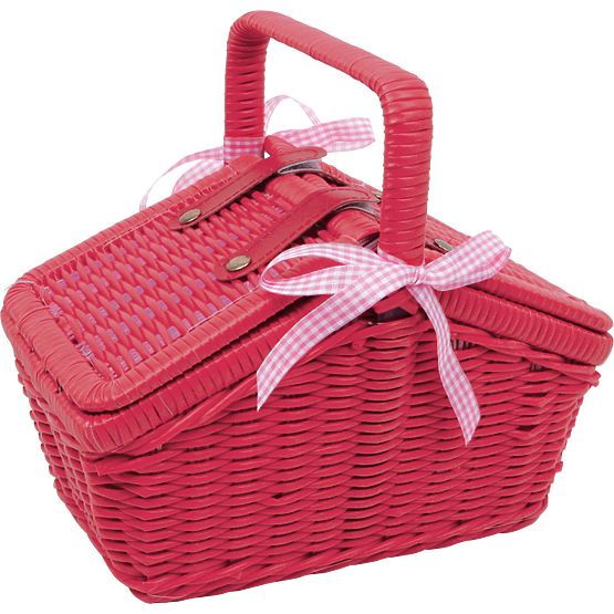 small foot Picnic Basket Dots and Hearts