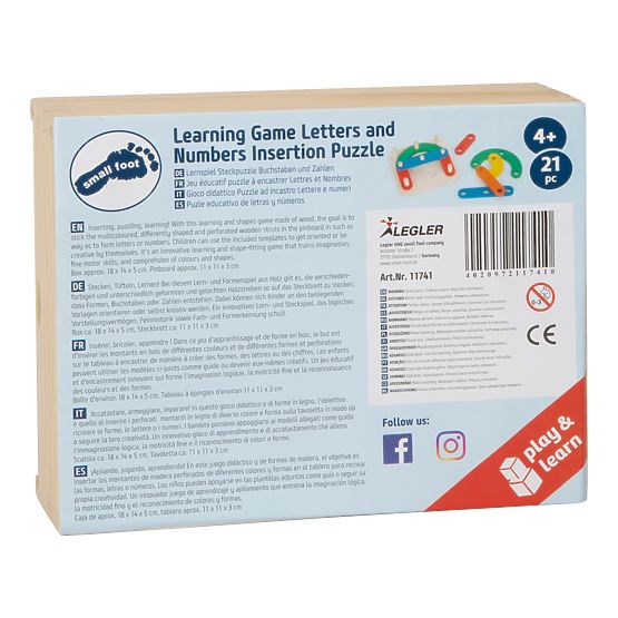 Small Foot Puzzle game Letters and numbers