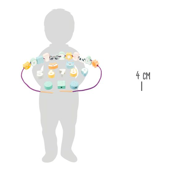 Small Foot Stringing beads in pastel colors