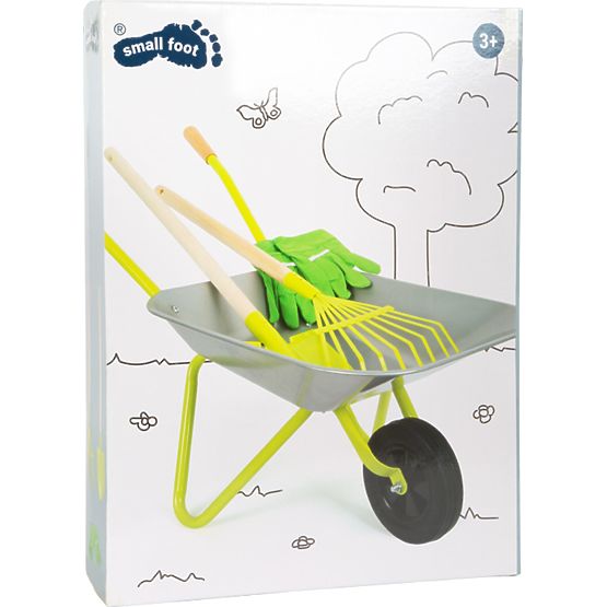 Small Foot Wheelbarrow with garden tools