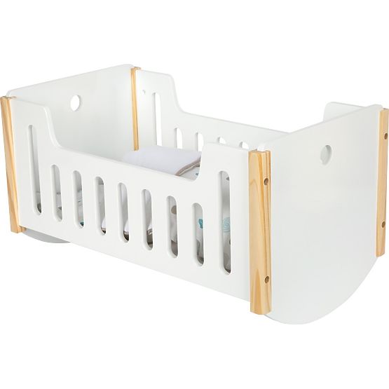 small foot Wooden Cradle for Dolls Little Button
