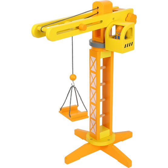 small foot Wooden Crane with Accessories